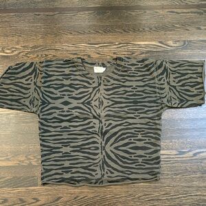 Zebra Print Crop Tee